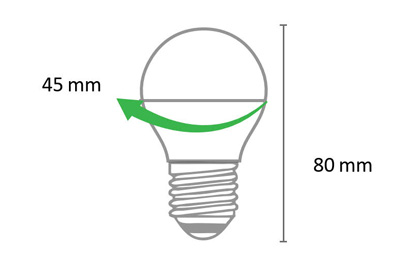 ابعاد لامپ ال ای دی شفاف لامپ نور