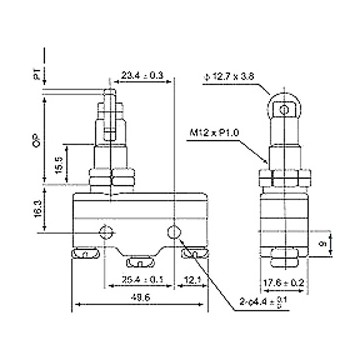 ابعاد میکروسوئیچ پارس فانال