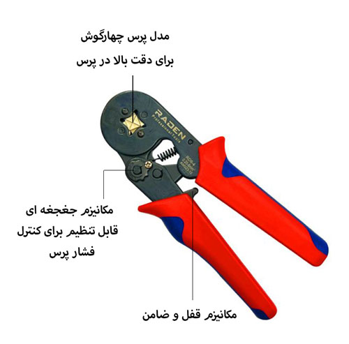 پرس دستی چهار گوش زن رادن