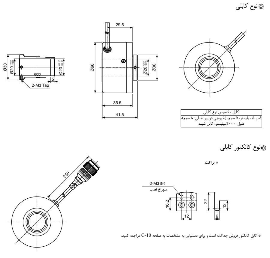 قیمت انکودر - ابعاد انکودر