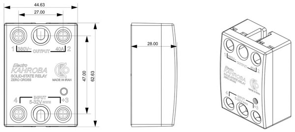 رله 220V (AC to AC) 15A SSR الکترو کهربا