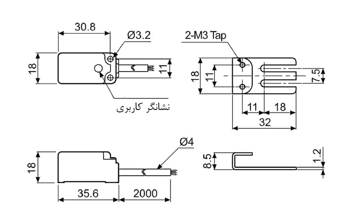 سنسور القایی مستطیلی آتونیکس PS/PSN