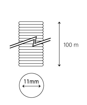ابعاد لوله خرطومی نسوز W&E