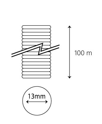 ابعاد لوله خرطومی نسوز W&E