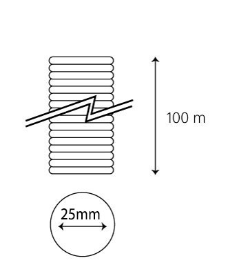ابعاد لوله خرطومی نسوز W&E