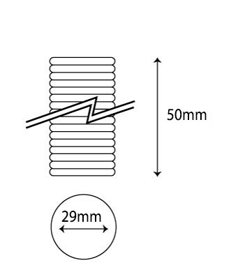 ابعاد لوله خرطومی نسوز W&E