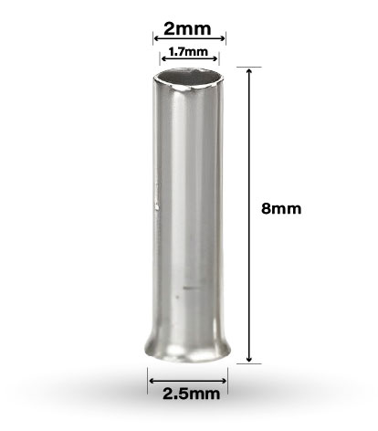 ابعاد سرسیم وایر شو بدون روکش W&E