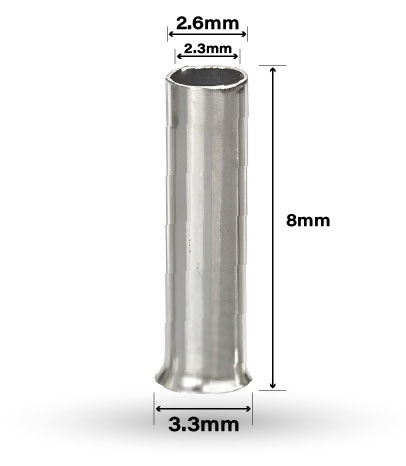 ابعاد سرسیم وایر شو بدون روکش W&E