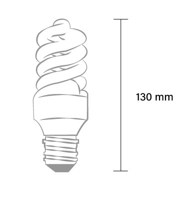 ابعاد لامپ کم مصرف لامپ نور