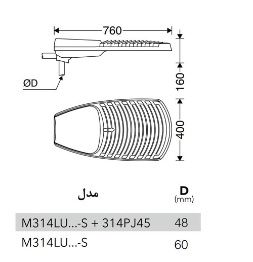 چراغ خیابانی مازی نور