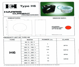 بروشور ترانس جریان H6 هریس