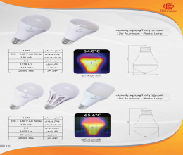 بروشور لامپ آلومینیوم و پلاستیک کهربا