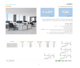 بروشور  چراغ دانلایت برق مستقیم دیانا