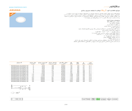 بروشور کاتالوگ چراغ دانلایت گرد آریانا مازی نور