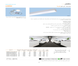 کاتالوگ چراغ روکار آویز خطی لومینا مازی نور