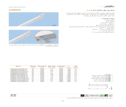 کاتالوگ چراغ ریلی خطی تک فاز با لنز لومریا مازی نور