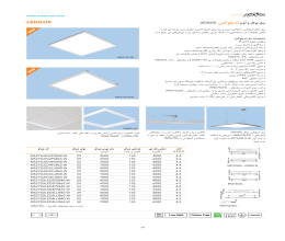 کاتالوگ پنل توکار و آویز لدیلوکس مازی نور