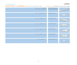 کاتالوگ تجهیزات جانبی چراغ ریلی تک فاز نواترن و لومریا مازی نور