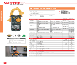 کاتالوگ کلمپ متر AC مدل MS2030/MS2030B مستک