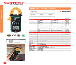 کاتالوگ کلمپ متر AC/TRMS مستک
