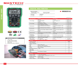 کاتالوگ مولتی متر دیجیتال MSA251A مستک