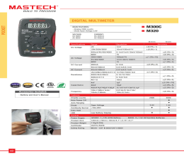 کاتالوگ مولتی متر دیجیتال M300C/M320 مستک