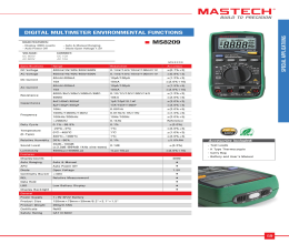 کاتالوگ مولتی متر با لوکس و صوت MS8209 مستک