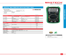 کاتالوگ مولتی متر MS8238 مستک