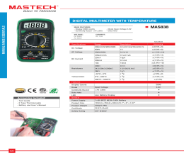 کاتالوگ مولتی متر MAS838 مستک