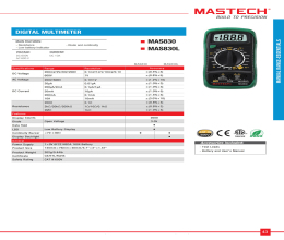 کاتالوگ مولتی متر MAS830/MAS830L مستک