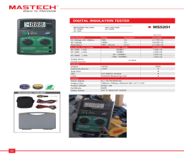 کاتالوگ تستر مقاومت عایق MS5201 مستک