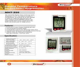 بروشور رطوبت و دما سنج مارمونیکس MHT-350