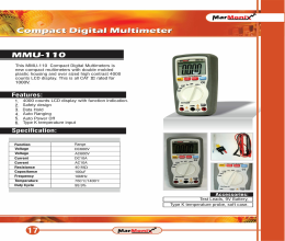 بروشور مولتی متر دیجیتال مارمونیکس Mmu-110