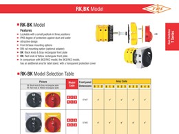 بروشور کلید گردان مدل RK-BK سری T توان ره صنعت