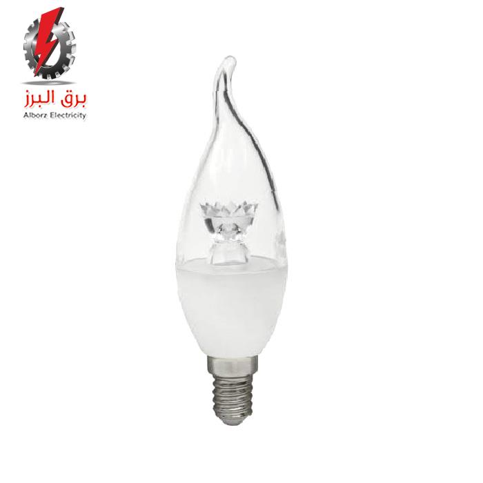 لامپ ال ای دی شمعی اشکی شفاف 6 وات لامپ نور