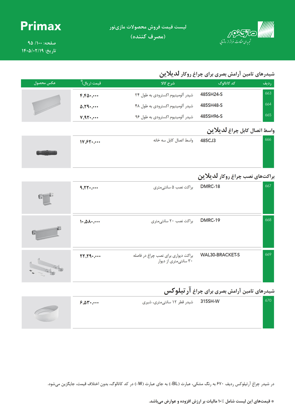 لیست قیمت پرایمکس مازی نور