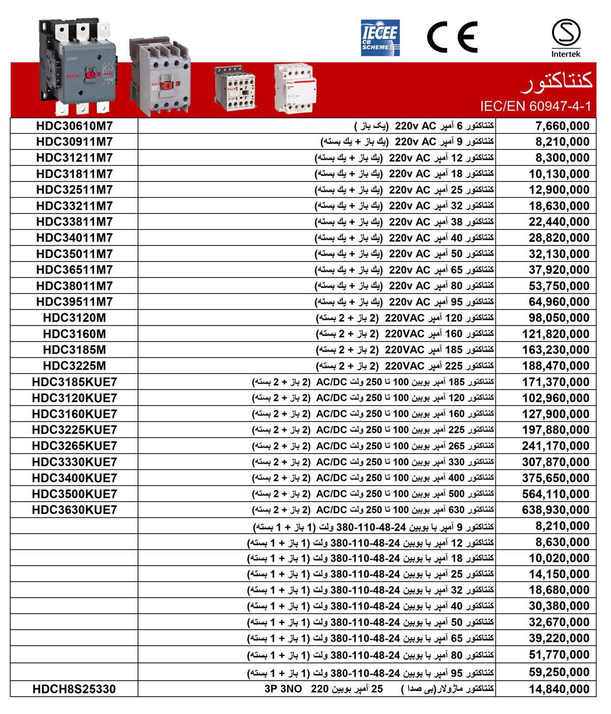 لیست قیمت هیمل